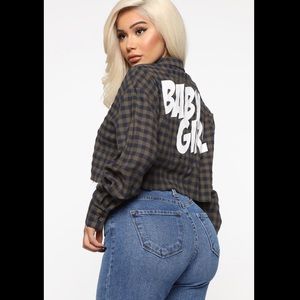 Fashion Nova- Baby Girl Plaid Top